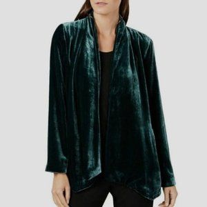 NWT, XL Eileen Fisher Womens Velvet Jacket, Green